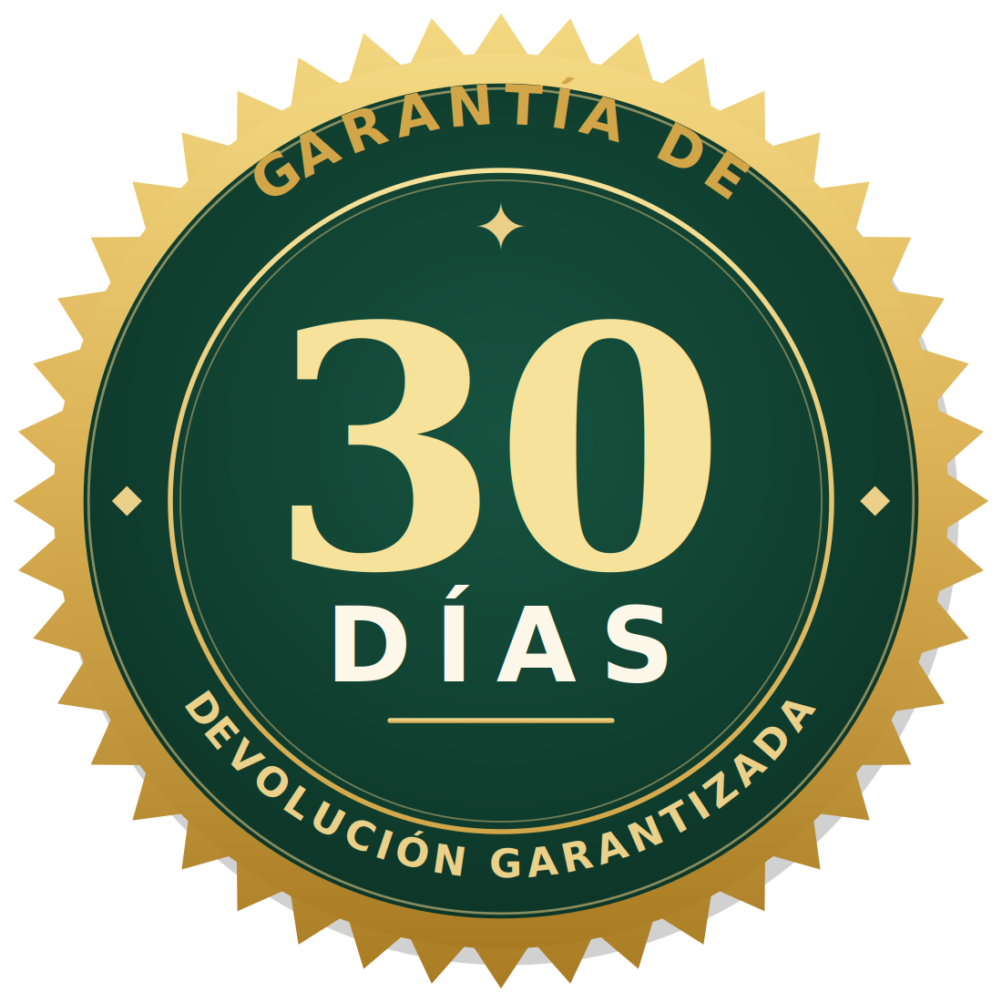Garantía de 30 días — devolución garantizada